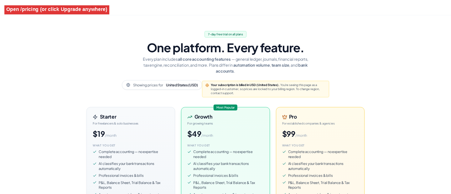 Subscribe to a plan. Visit /pricing