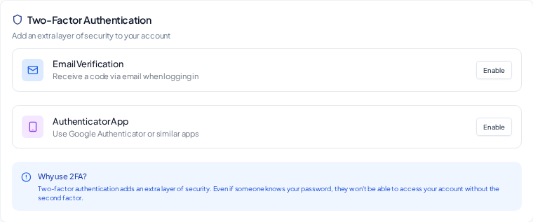 Login sessions and two-factor authentication (2FA) — Verify once