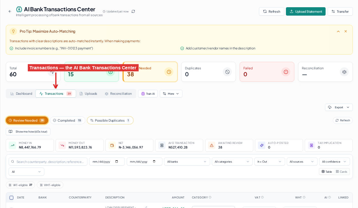 Reconnect or re-authorise your bank connection — Open Transactions