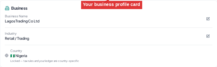 Complete Onboarding · Complete Business Profile