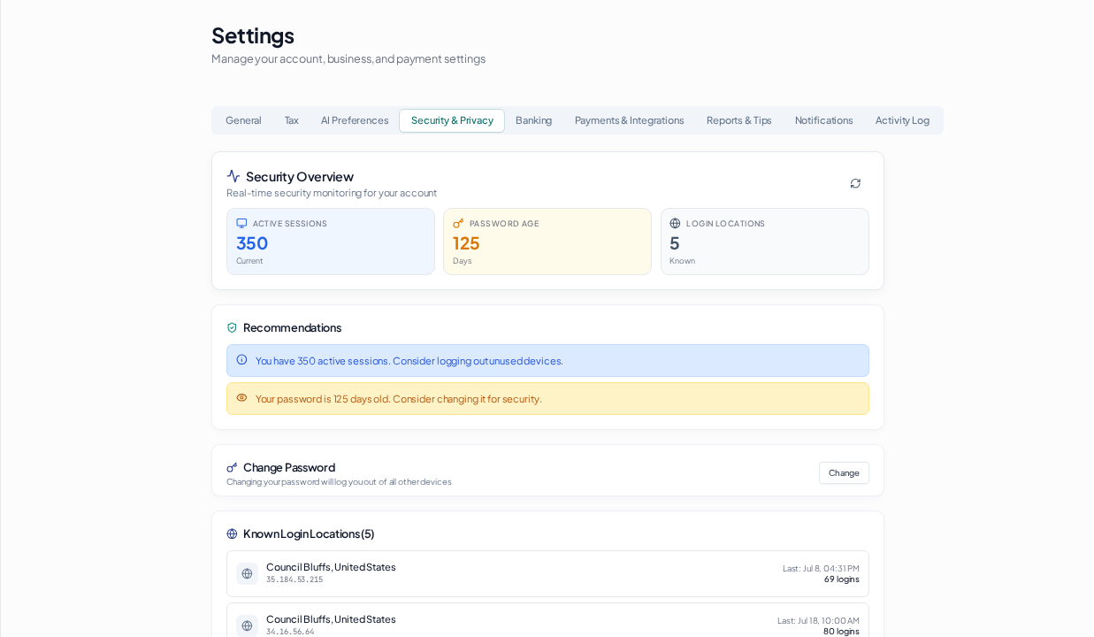 Login sessions and two-factor authentication (2FA) — overview